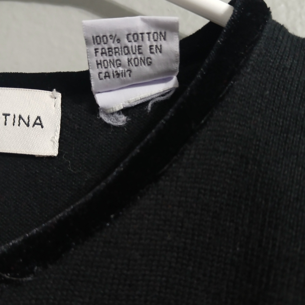MARISA CHRISTINA Women's Black Patterned Sweater‎ - Picture 13 of 16